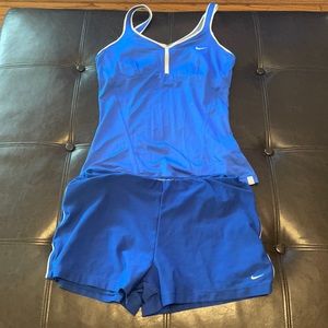 Blue and White Nike Tennis Outfit